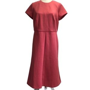 Ann Taylor peach salmon dress Sz 14 petite New with Tags
